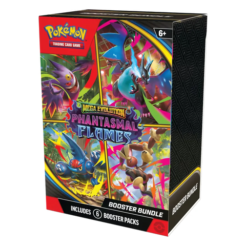 Pokémon TCG: Mega Evolution-Phantasmal Flames Booster Bundle (6 Packs)